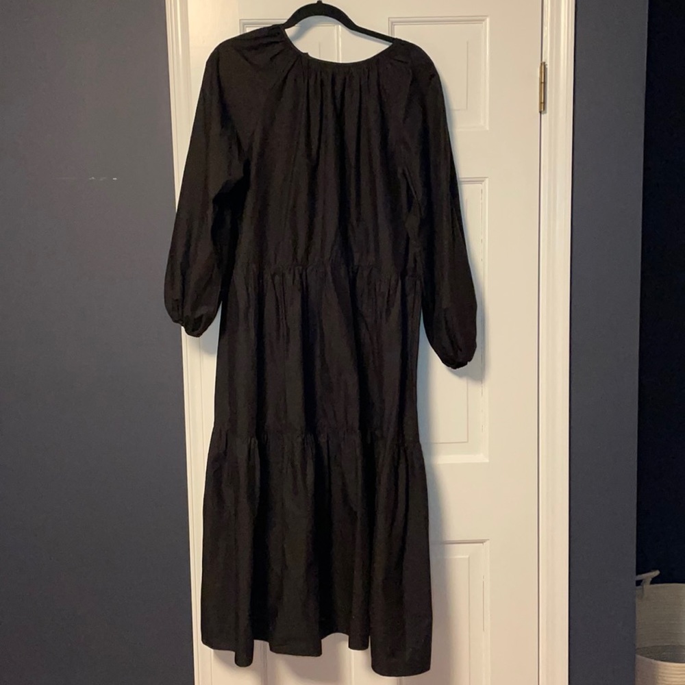 H&M Black tiered Poplin Dress